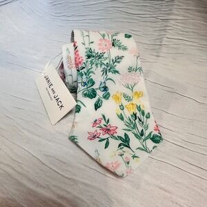 Janie and Jack Neck Tie White and Floral‎ Velcro Closure Boys Size 6 and Up